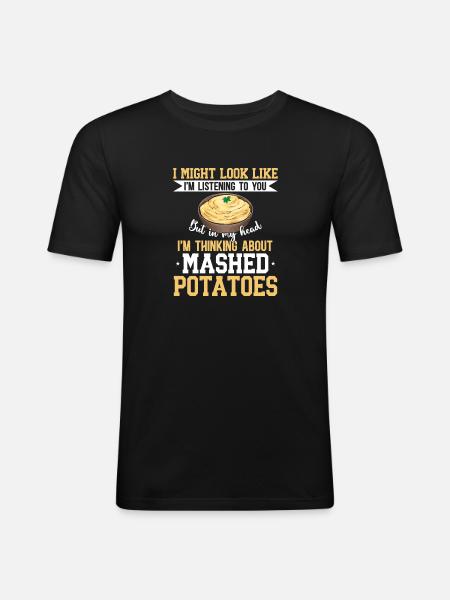 Mashed potatoes Mashed potatoes - Men's Slim Fit T-Shirt - black