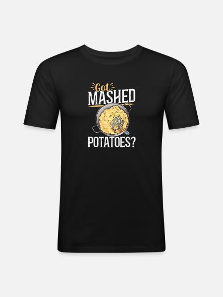 Mashed potatoes Mashed potatoes - Men's Slim Fit T-Shirt - black