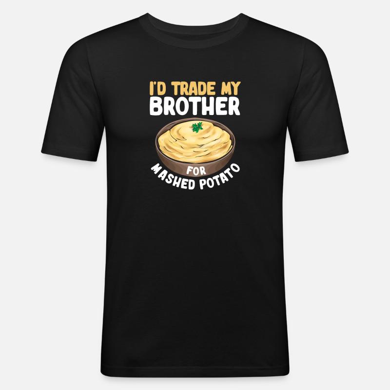 Mashed potatoes Mashed potatoes - Men's Slim Fit T-Shirt - black