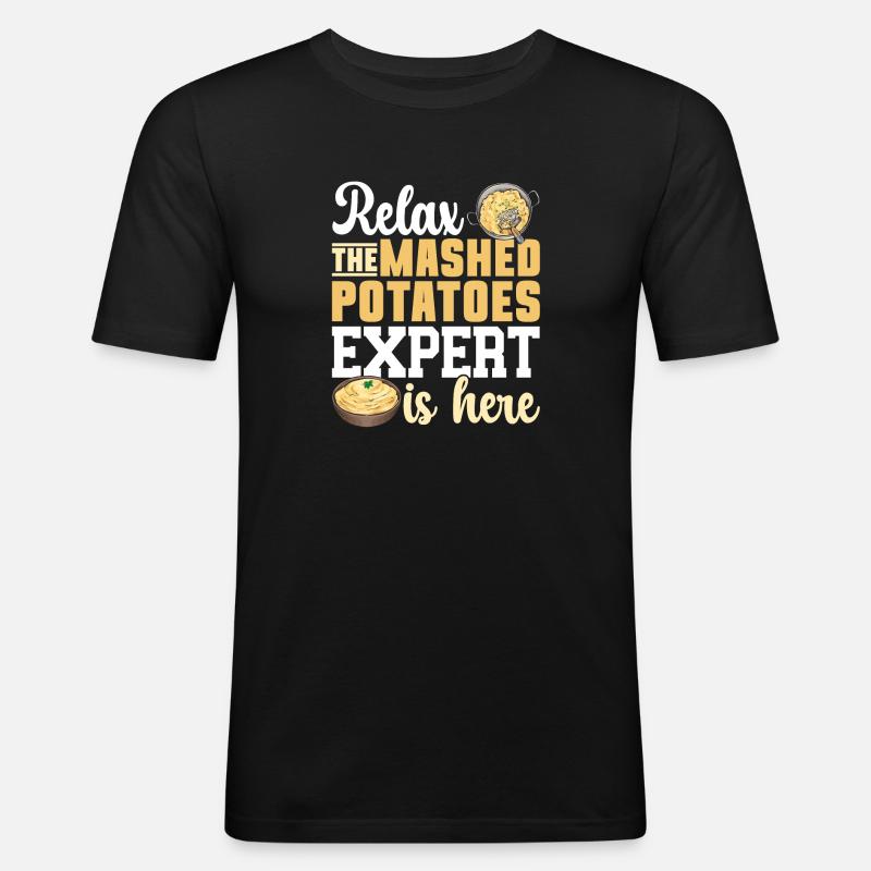 Mashed potatoes Mashed potatoes - Men's Slim Fit T-Shirt - black