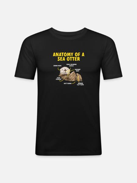 Sea otter - Men's Slim Fit T-Shirt - black