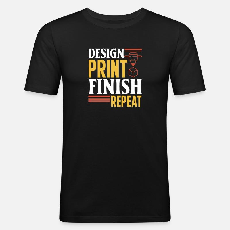 3D Printer 3D Printing - Men's Slim Fit T-Shirt - black