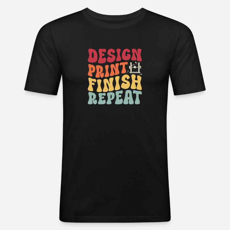 3D Printer 3D Printing - Men's Slim Fit T-Shirt - black