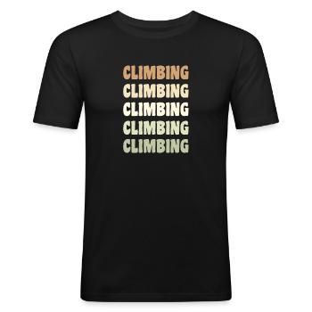 Aimer le plein air Escalade Conservation Hommes Femmes - T-shirt près du corps Homme - noir - Devant - Nik (191cm)