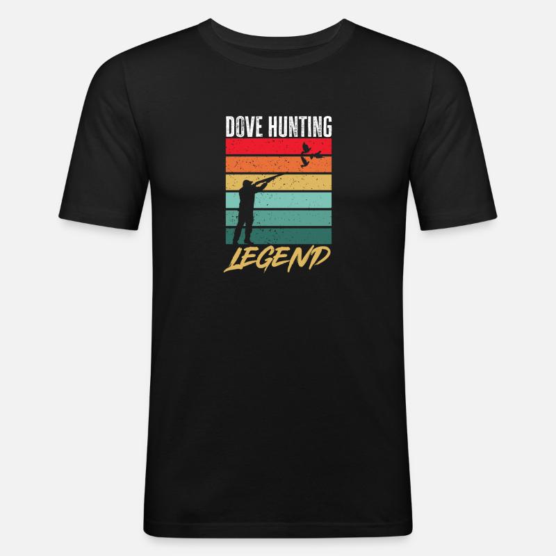 Taubenjäger Taubenjagd Tauben - Männer Slim Fit T-Shirt - Schwarz