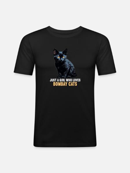 Bombay Cat Bombay Katze - Men's Slim Fit T-Shirt - black