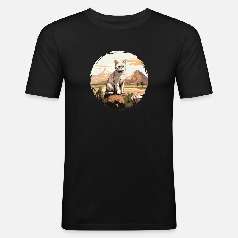 Burmilla Kätzchen Burmilla Katze - Männer Slim Fit T-Shirt - Schwarz