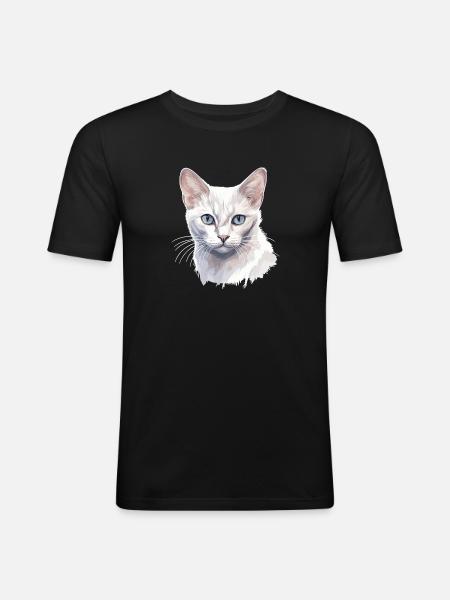 Burmilla Chaton Burmilla Chat - T-shirt près du corps Homme - noir