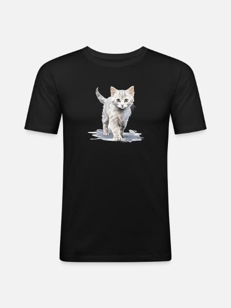 Burmilla Kitten Burmilla Cat - Men's Slim Fit T-Shirt - black
