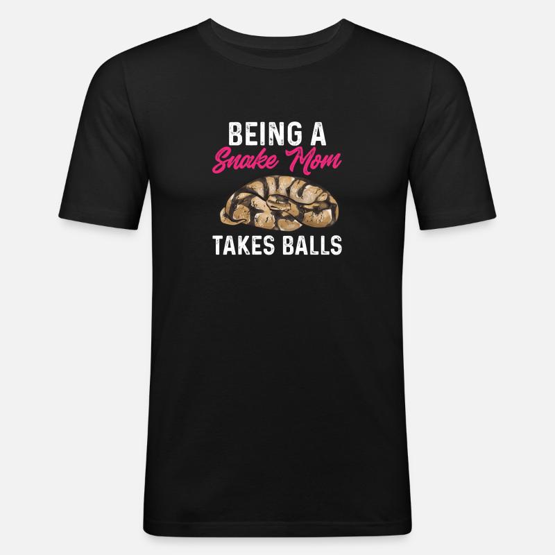 Ball Python Snake King Python - T-shirt près du corps Homme - noir