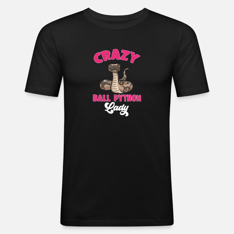 Ball Python Schlange Königspython - Männer Slim Fit T-Shirt - Schwarz