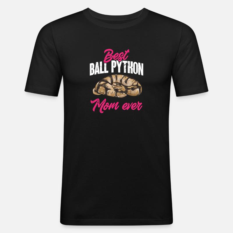 Ball Python Snake King Python - T-shirt près du corps Homme - noir