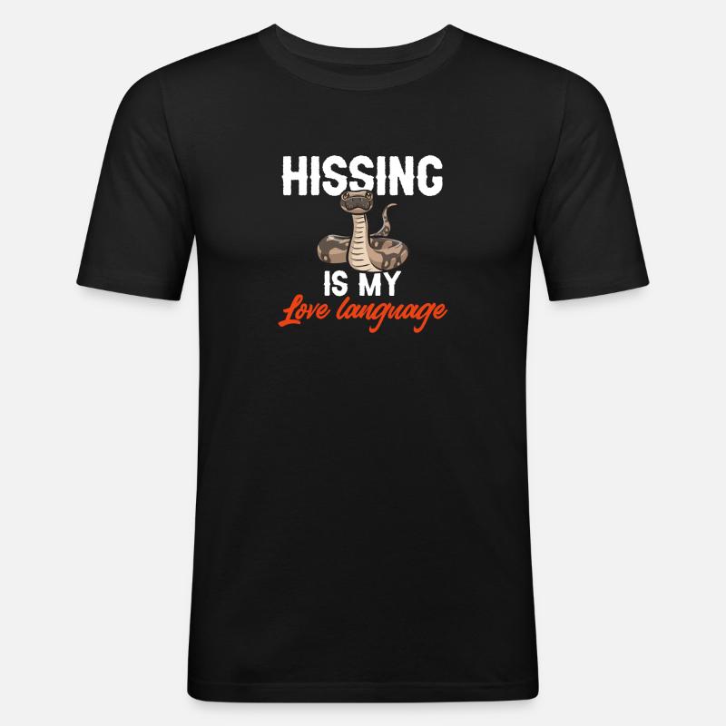 Ball Python Snake King Python - T-shirt près du corps Homme - noir