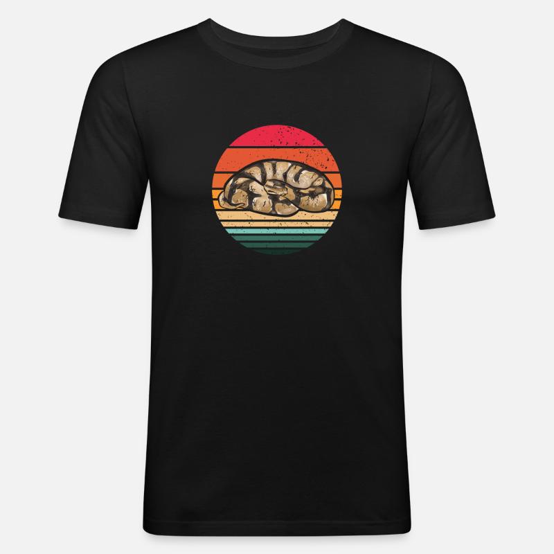 Ball Python Schlange Königspython - Männer Slim Fit T-Shirt - Schwarz