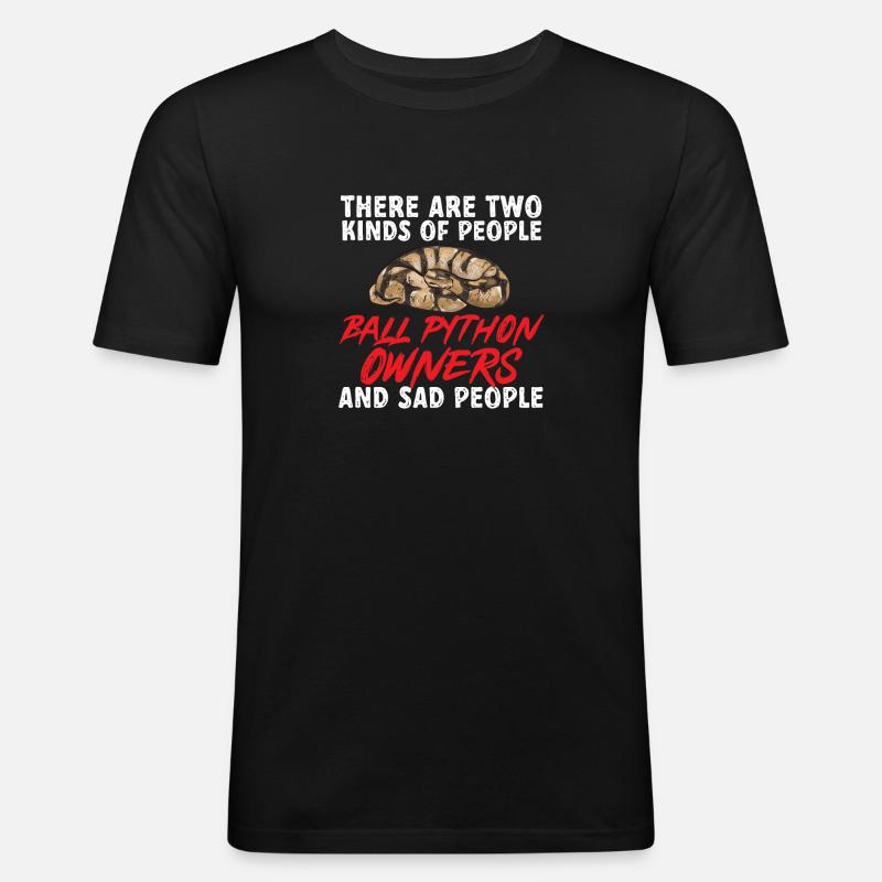 Ball Python Schlange Königspython - Männer Slim Fit T-Shirt - Schwarz