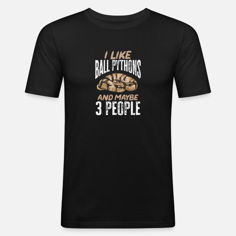 Ball Python Schlange Königspython - Männer Slim Fit T-Shirt - Schwarz