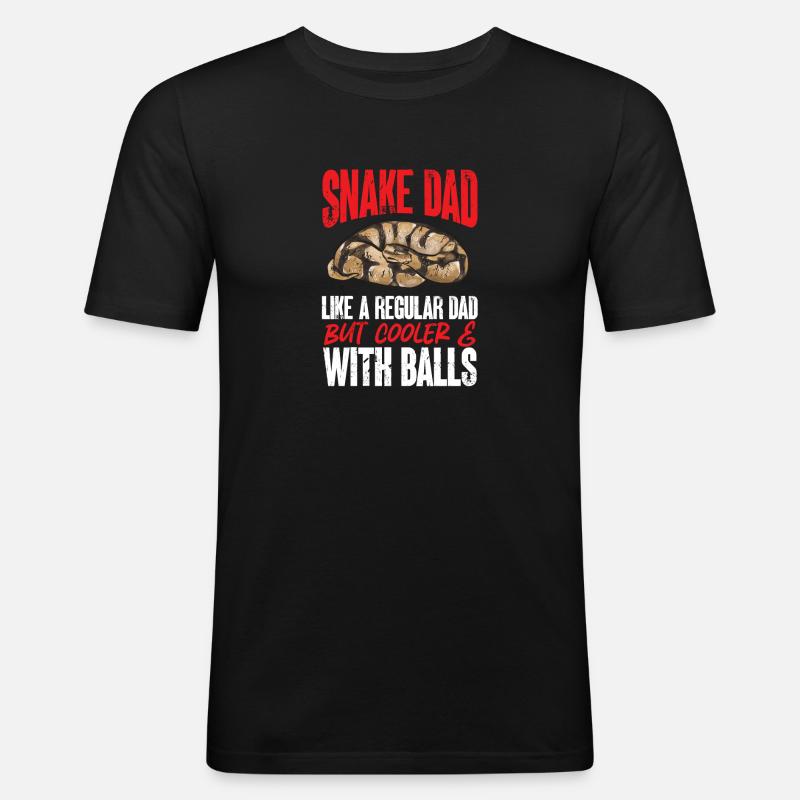 Ball Python Snake King Python - T-shirt près du corps Homme - noir