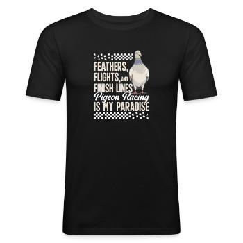 Taubensport Taubenzüchter Brieftaube - Männer Slim Fit T-Shirt - Schwarz - Vorne - Nik (191cm)