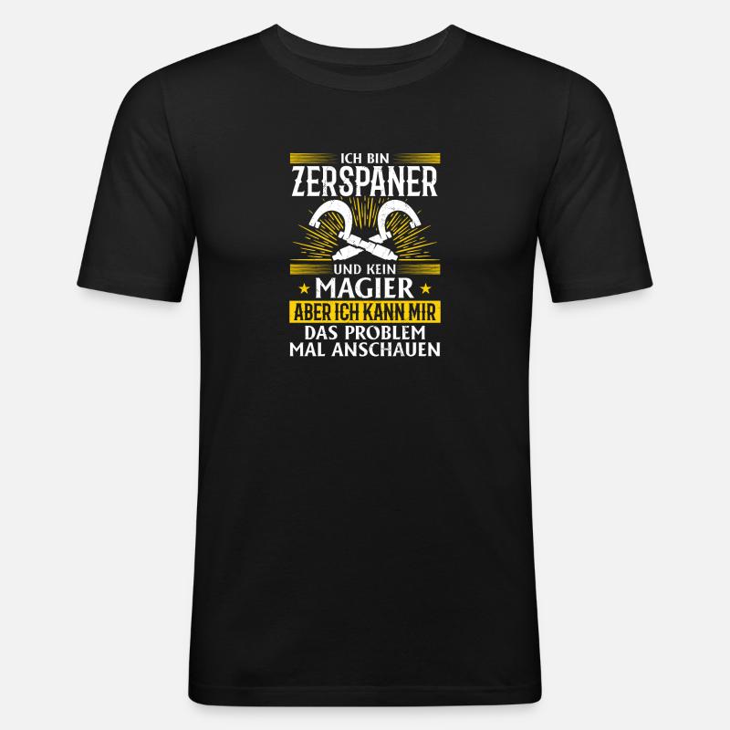 Precision instead of magic - Men's Slim Fit T-Shirt - black