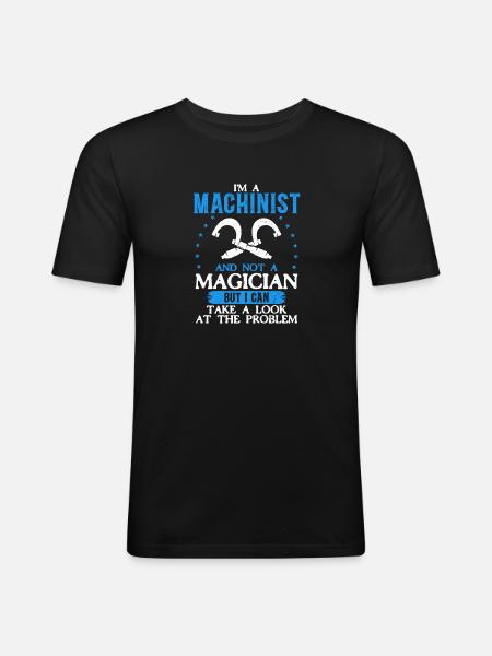 Precision instead of magic - Men's Slim Fit T-Shirt - black