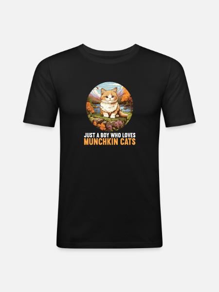 Munchkin Chaton Munchkin Chat - T-shirt près du corps Homme - noir