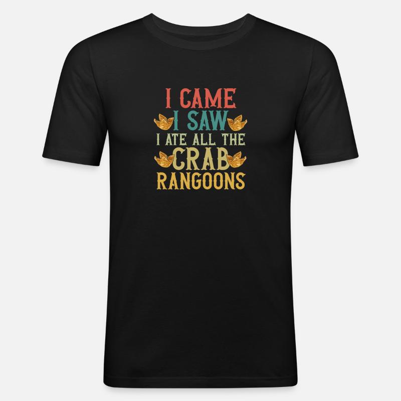 Krabben Rangoon Crab Rangoon - Männer Slim Fit T-Shirt - Schwarz