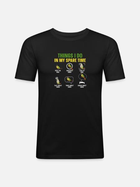 Molina Parakeet Parrot Bird Parakeet - Men's Slim Fit T-Shirt - black