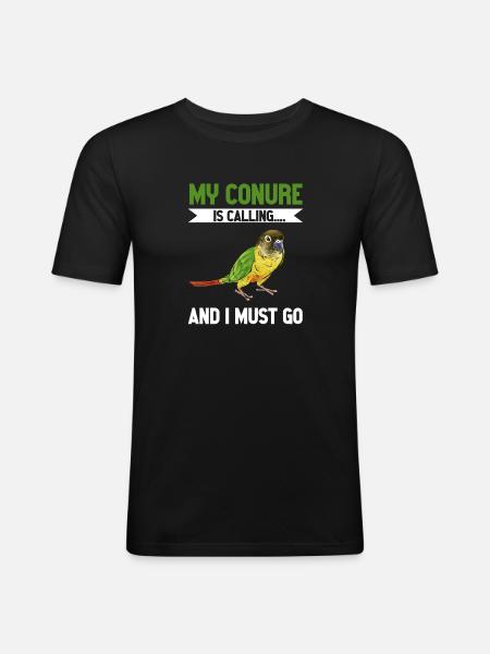 Molina Parakeet Parrot Bird Parakeet - Men's Slim Fit T-Shirt - black