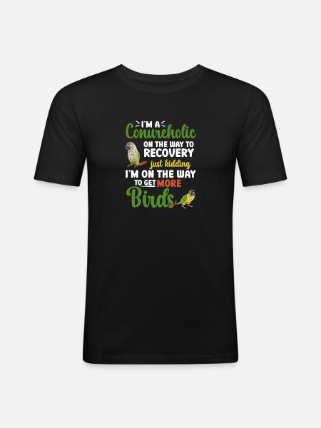 Molina Parakeet Parrot Bird Parakeet - Men's Slim Fit T-Shirt - black