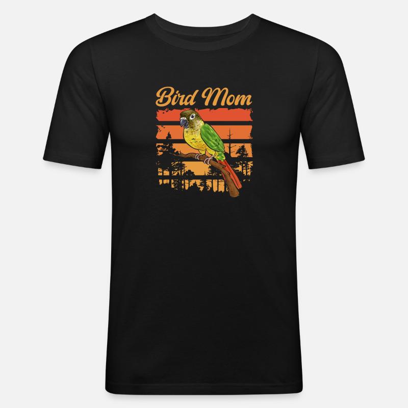 Molinasittich Papagei Vogel Sittich - Männer Slim Fit T-Shirt - Schwarz