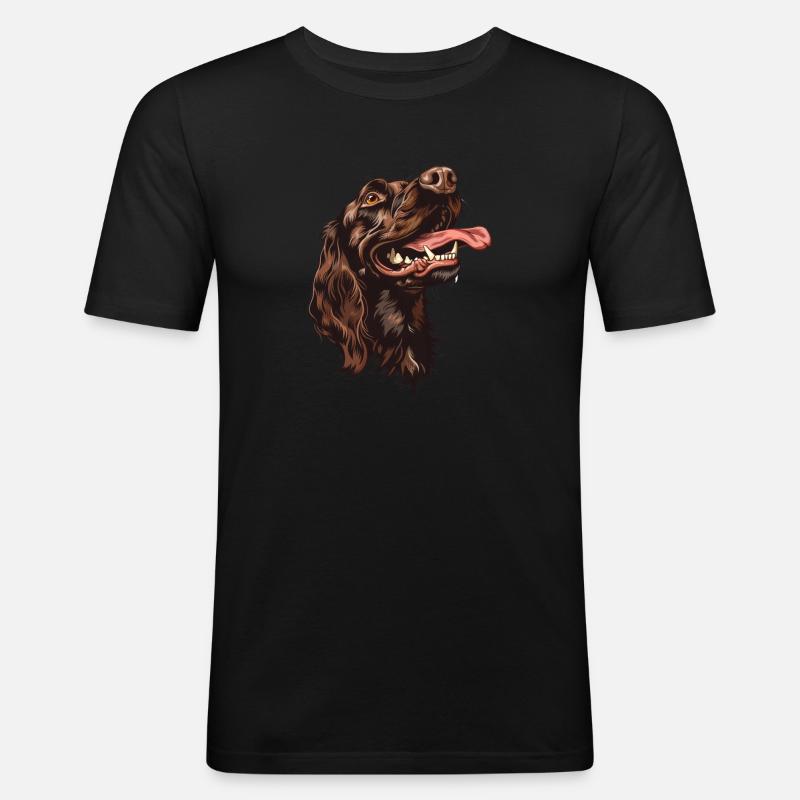 Boykin Spaniel | Cartoon Artwork - Männer Slim Fit T-Shirt - Schwarz