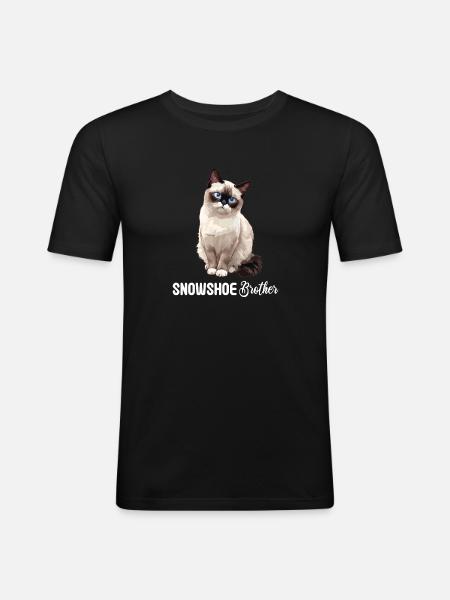 Snowshoe Kitten Snowshoe Cat - Men's Slim Fit T-Shirt - black