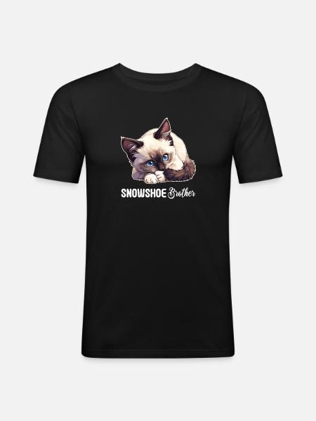 Snowshoe Kitten Snowshoe Cat - Men's Slim Fit T-Shirt - black