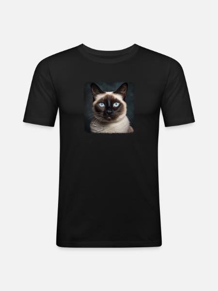 Snowshoe Kitten Snowshoe Cat - Men's Slim Fit T-Shirt - black