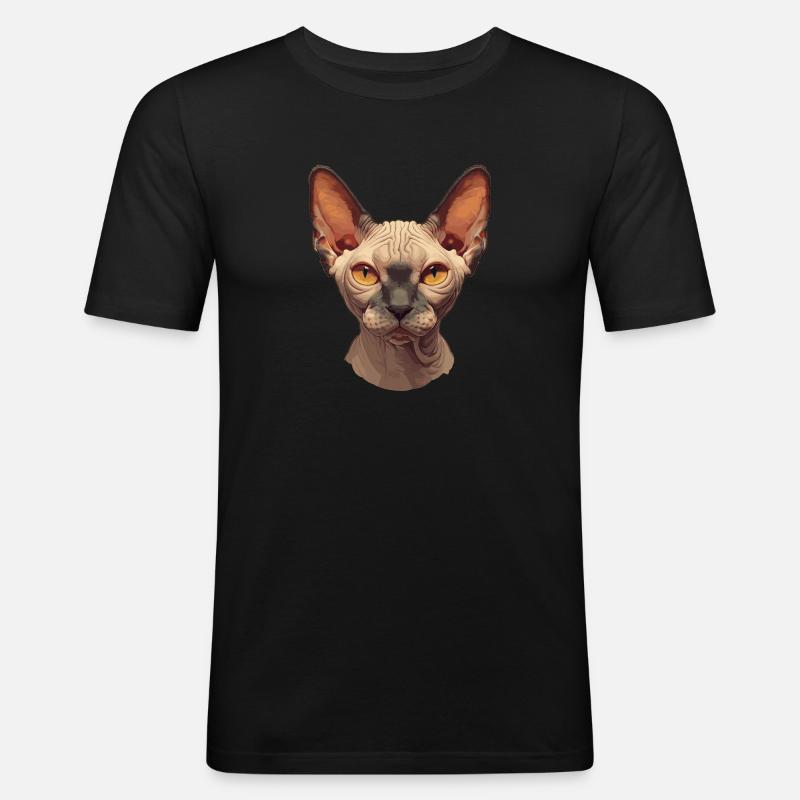 Sphynx Kätzchen Sphynx Katze - Männer Slim Fit T-Shirt - Schwarz