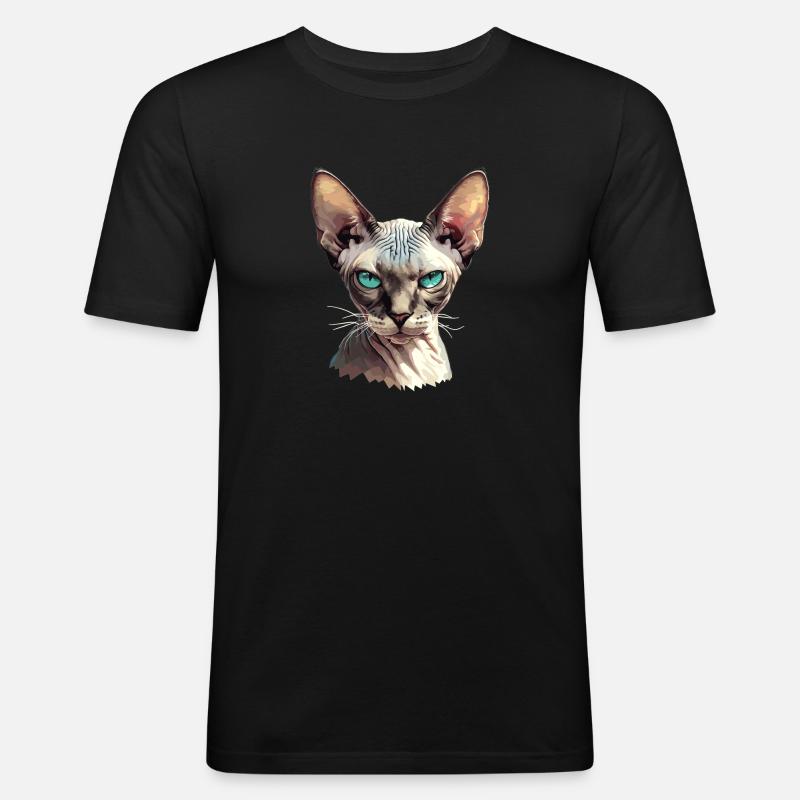 Sphynx Kätzchen Sphynx Katze - Männer Slim Fit T-Shirt - Schwarz