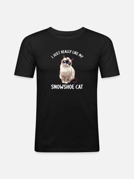 Snowshoe Kitten Snowshoe Cat - Men's Slim Fit T-Shirt - black