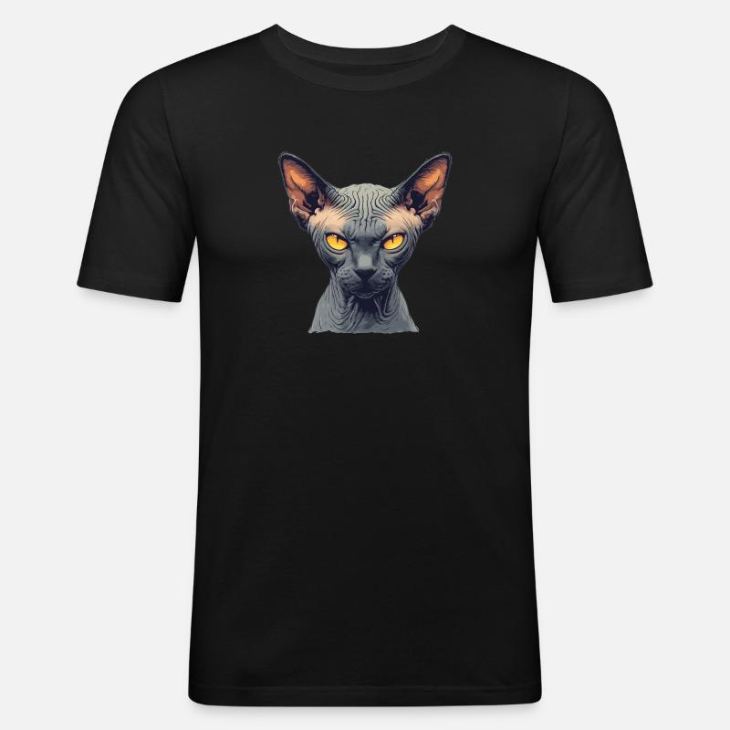 Sphynx Kätzchen Sphynx Katze - Männer Slim Fit T-Shirt - Schwarz