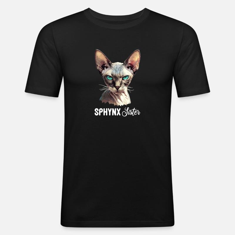Sphynx Kätzchen Sphynx Katze - Männer Slim Fit T-Shirt - Schwarz