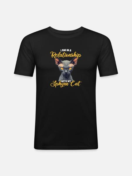 Sphynx Kitten Sphynx Cat - Men's Slim Fit T-Shirt - black