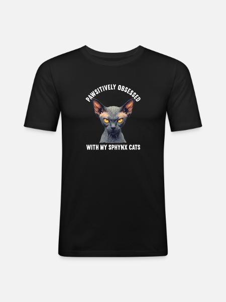 Sphynx Kitten Sphynx Cat - Men's Slim Fit T-Shirt - black
