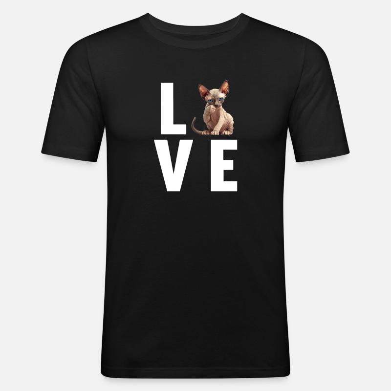 Sphynx Kätzchen Sphynx Katze - Männer Slim Fit T-Shirt - Schwarz