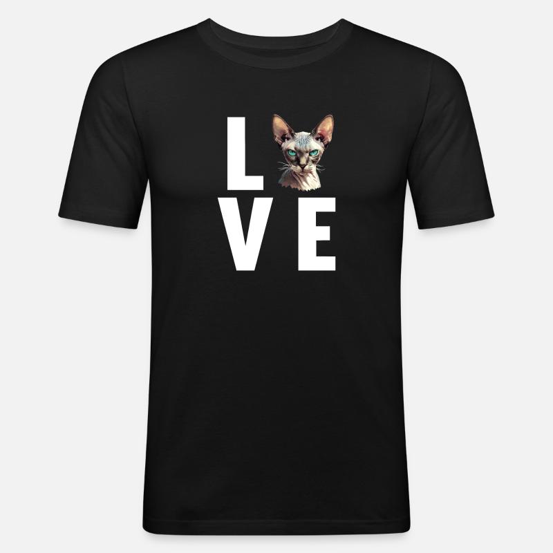 Sphynx Kitten Sphynx Cat - Men's Slim Fit T-Shirt - black