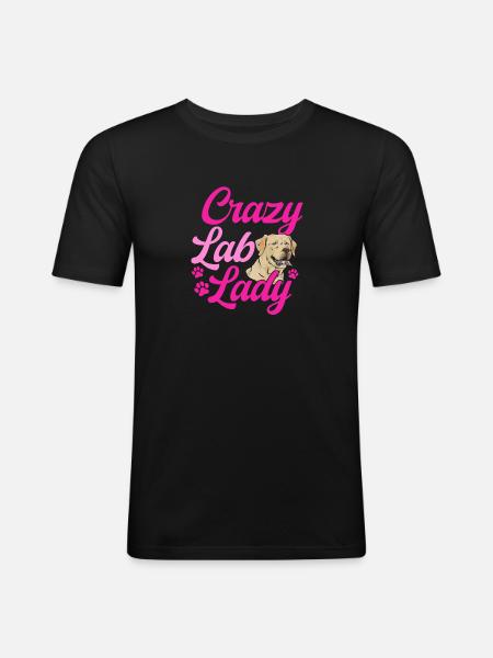 Yellow Labrador Retriever - Men's Slim Fit T-Shirt - black