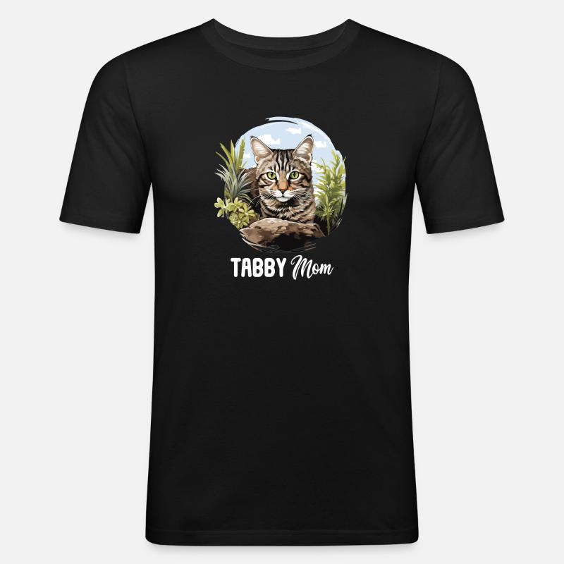 Tabby Kitten Tabby Cat - Men's Slim Fit T-Shirt - black