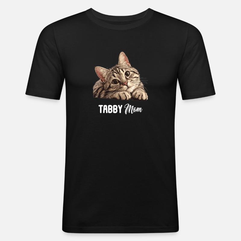 Tabby Kitten Tabby Cat - Men's Slim Fit T-Shirt - black