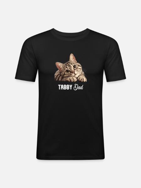Tabby Kitten Tabby Cat - Men's Slim Fit T-Shirt - black