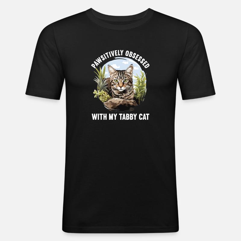 Tabby Kitten Tabby Cat - Men's Slim Fit T-Shirt - black