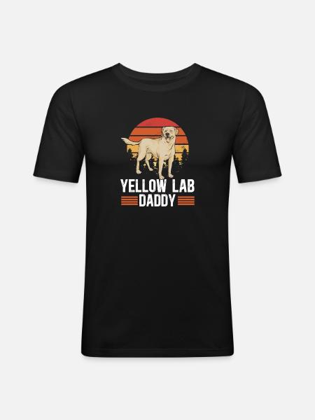 Yellow Labrador Retriever - Men's Slim Fit T-Shirt - black