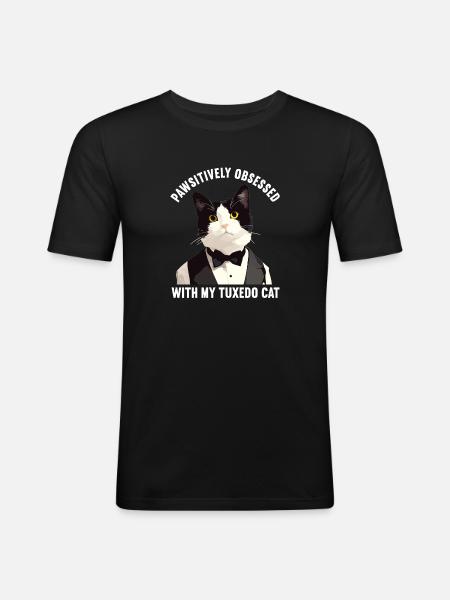 Tuxedo Kitten Tuxedo Cat - Men's Slim Fit T-Shirt - black